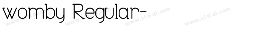 womby Regular字体转换
